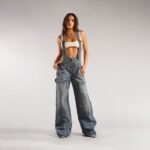 Women's Loose Denim Dungarees with Pockets