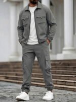 Mens Tactical Cargo Set with Jacket and Pants - Image 8