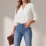 Women Denim Flare Pants High Waist - Image 7