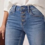 Women Denim Flare Pants High Waist - Image 4