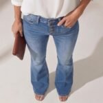 Women Denim Flare Pants High Waist - Image 5