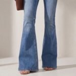 Women Denim Flare Pants High Waist - Image 6