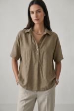 Women's Short-Sleeved Button Blouse - Image 6