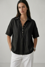 Women's Short-Sleeved Button Blouse - Image 7