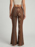 Women's Casual Slim Fit Printed Trousers - Image 2