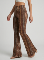 Women's Casual Slim Fit Printed Trousers - Image 4