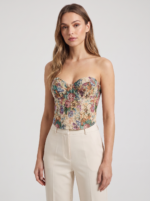 Women's Floral Print Tube Top - Slim Fit Crop Vest - Image 10