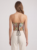Women's Floral Print Tube Top - Slim Fit Crop Vest - Image 2