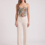 Women's Floral Print Tube Top - Slim Fit Crop Vest
