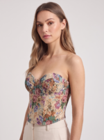 Women's Floral Print Tube Top - Slim Fit Crop Vest - Image 5