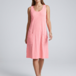 Women's Sleeveless Knitted Vest Dress with Pockets
