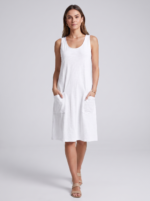 Women's Sleeveless Knitted Vest Dress with Pockets - Image 2