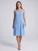 Women's Sleeveless Knitted Vest Dress with Pockets - Image 4