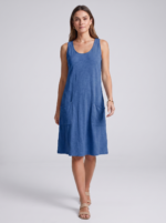 Women's Sleeveless Knitted Vest Dress with Pockets - Image 5