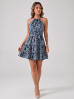 Women's Leopard Print Ruffled Swing Dress - Image 3