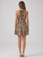 Women's Leopard Print Ruffled Swing Dress - Image 2