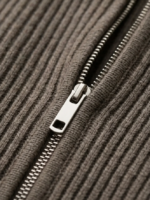 Men's Knitted Cardigan with Funnel Neck - Image 3
