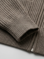 Men's Knitted Cardigan with Funnel Neck - Image 4