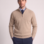 Men's Slim Fit Stand Collar Zipper Sweater for Winter