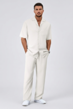 Men's Short Sleeve Shirt and Trousers Set - Image 4