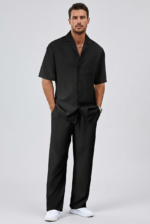 Men's Short Sleeve Shirt and Trousers Set - Image 5