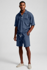 Mens Casual Two Piece Summer Set with Polo Shirt and Shorts - Image 6