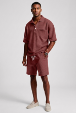 Mens Casual Two Piece Summer Set with Polo Shirt and Shorts - Image 9
