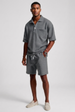 Mens Casual Two Piece Summer Set with Polo Shirt and Shorts - Image 11