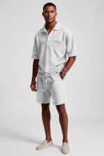 Mens Casual Two Piece Summer Set with Polo Shirt and Shorts - Image 12
