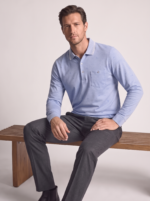 Men's Long Sleeve Lapel T-Shirt for Casual Wear - Image 4