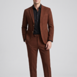 Men's Casual Waffle Pattern Suit