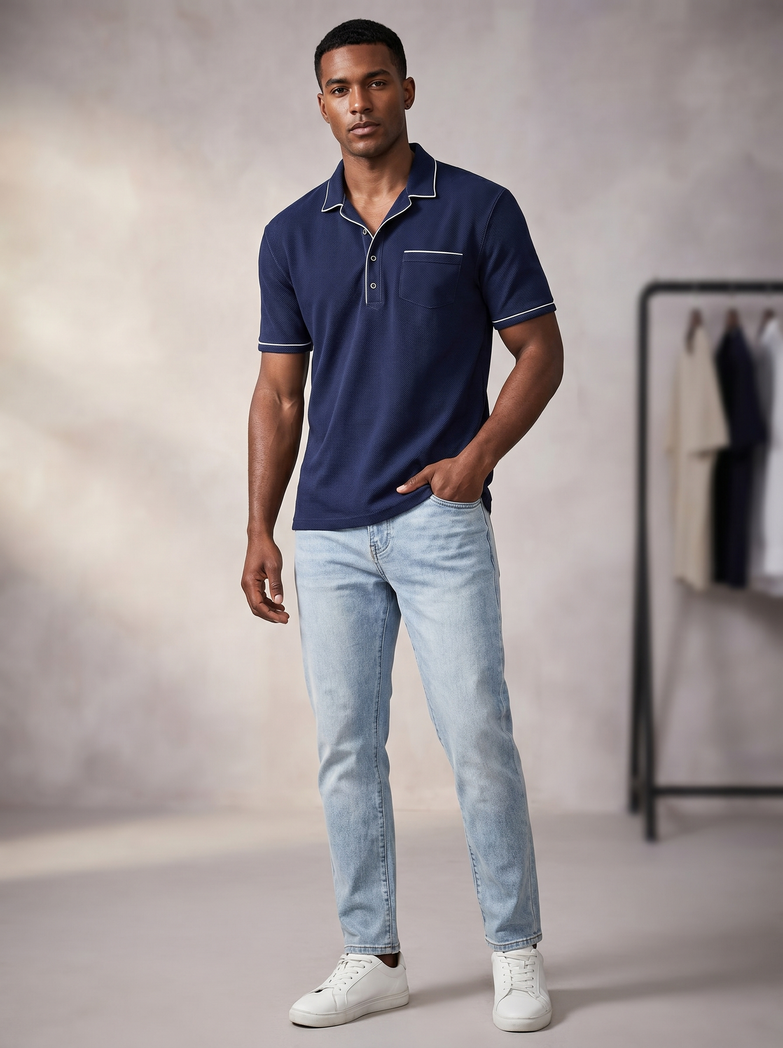 lc-p-41203.png Men's Classic Polo Shirt with Chest Pocket - Image 1