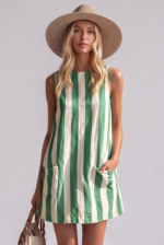 Women's Striped Summer Dress - Lightweight Sleeveless Style - Image 5