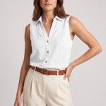 Women's Button Sleeveless Shirt